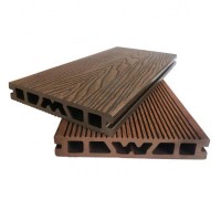 Wood Plastic Composite Wooden Grain Surface Deep Embossing Wpc Hollow Decking