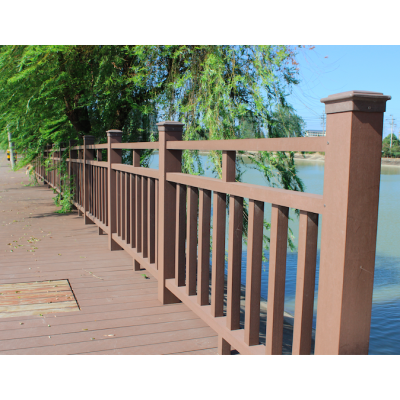 High Quality Outdoor Wooden Decorative Material WPC Railing Balustrade