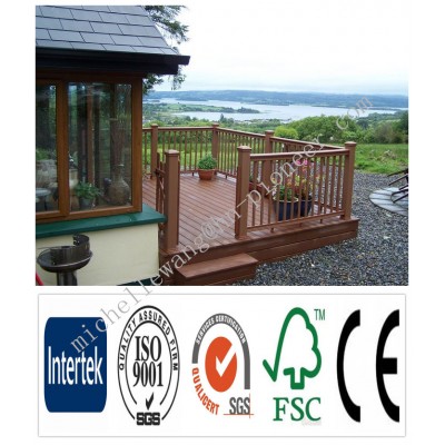 Weather resistant wood plastic composite wpc railing, WPC handrail, decorative wood handrails