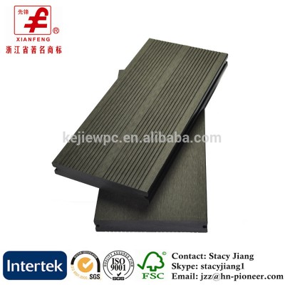 Waterproof Wood Plastic Composite Flooring Anti UV 140x25mm WPC Solid Decking